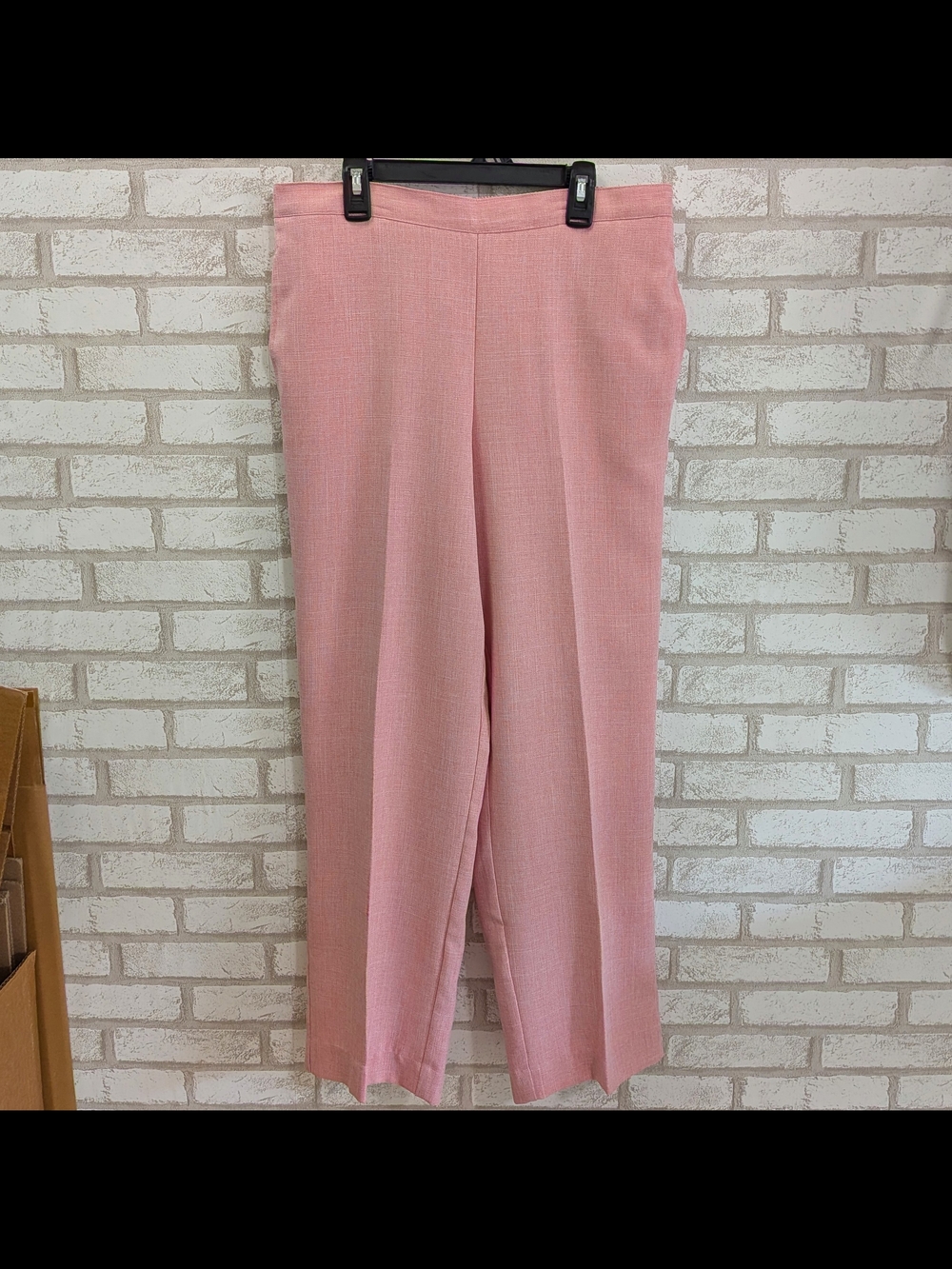 Womens Vintage Alfred Dunner Dress Pant Pink 100% Polyester Size 10